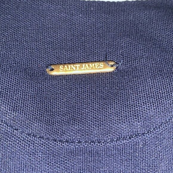 saint James Cotton Polo Dress Navy Blue Size 8 - Picture 9 of 12
